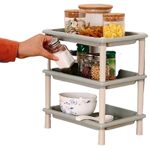 ANVEL Multi Purpose Storage Rack – 3 Layer Space Saving Storage Organizer Rack Shelf