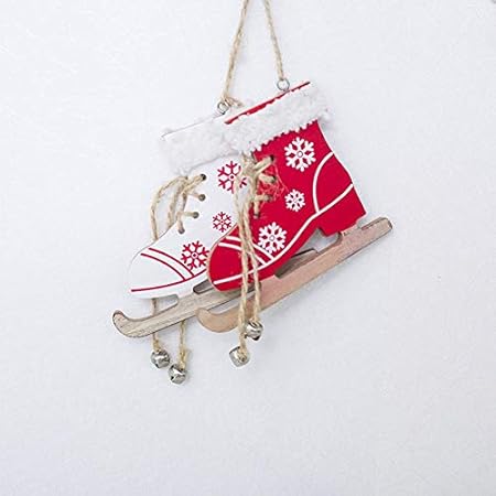 Panamami Christmas Wooden Painted Decorative Pendant Christmas