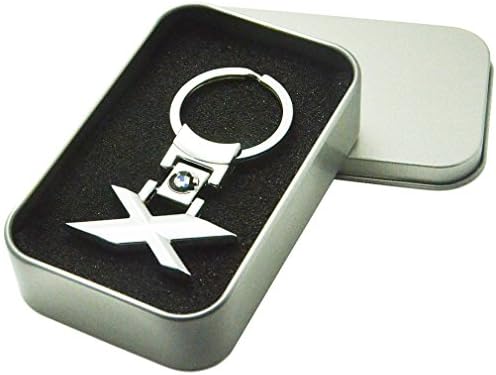 Car Accessories Auto Logo Chrome Pendant Key Ring Keychain Fit for BMW X 1 3 5 6 7 Series (X)