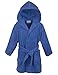 100% Turkish Cotton Kids Hooded Terry Robe - Boys - Royal Blue - Small Medium