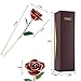 24K Red Rose Christmas Her, Eternal Love Real Gold Plated Rose Flower, Romantic Wife, Mom, Grandma, Anniversary Present, Birthday, Wedding ( Red)