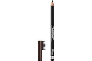 Rimmel London Brow This Way Professional Eyebrow Pencil, Long-Wearing, Highly-Pigmented, Built-In Brush, 004, Black Brown, 0.05oz