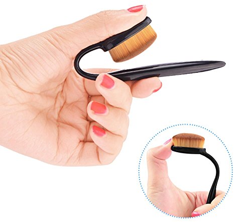 Oneleaf Super Soft 6Pcs Oval Toothbrush Makeup Brushes Set Cream Contour Powder Concealer Foundation Cosmetics Tool - Thumbnail 2