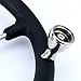 Amarine Made 5 Spoke Boat Marine Destroyer Steering Wheel 13-1/2 Inch with Black Foam Grip and Knob
