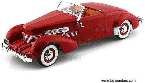 Auto World Ertl Road &amp; Track - Cord 812 Convertible (1937, 1/18 scale diecast model car, Red) AMM1014 diecast motorcycles and cars
