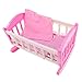 Prettyia Princess Cradle Bed Furniture for 9-11inch Reborn Girl Baby Doll Kids Pretend Play Toy Birthday Gift