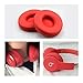 Link Dream Replacement Ear Pads for Beats Solo 2 & 3 - Memory Foam Earpads Cushion Cover for Wireless Headphones (Red)