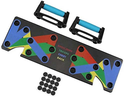 Dunnomart Push Up Rack Board Men Women 9 in 1 Body Building Fitness Exercise Workout Push-up Stands for Body Building Training Gym