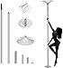 amzdeal Stripper Pole Spinning Dancing Pole for Home Portable Removable 45mm Fitness Pole Kit for Beginner Exercise Loss Weight Home Gym, Old Version
