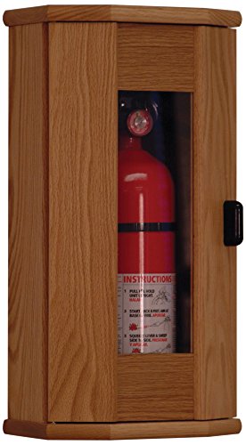 Wooden Mallet Fire Extinguisher Cabinet, 10-Pound, Light Oak/Acrylic
