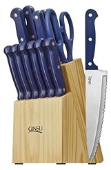 Ginsu 3881 Essential Series 14 Piece Cutlery Set With Natural Block Blue Review Tigrancxekseeva