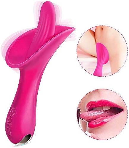 Tōngǔe Vǐbrǎte Toy Orǎl Tōngǔe Sǐmulǎtor, Waterproof 10 Frequency Vǐbrǎtiōn Wǎnd, Multi Speed Clǐtōrǐǎl Sǔckǐng Toy for Female psbibra