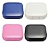 Color: Black, Portable Cute Travel Contact Lens Case Eye Care Kit Holder Mirror Box by STCorps7