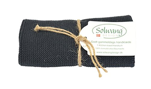 Solwang towel, knitted, black
