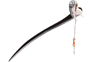Wooden Hairpin Contemporary Hairstick Chinese Hat Chopsticks Traditional Fishing Cat Hairpin