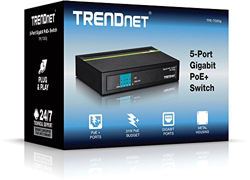 TRENDnet 5-Port Gigabit PoE+ Switch