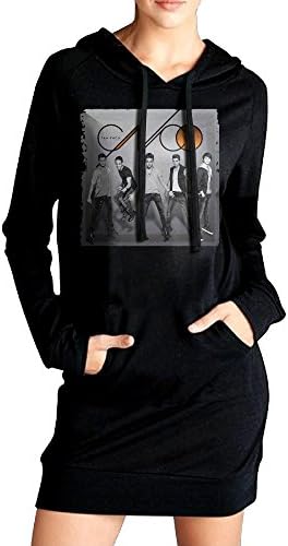 Women CNCO - Tan FÃ¡cil Song Poster Long Sleeve Sweatshirt Pockets Hoodie Dress