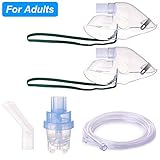 Universal Type Cool Mist Inhaler Accessories Tubing, 2 Mask, Mouthpiece, Cup for Adult