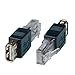 SinLoon 2-Pack AF-RJ45 USB to AF-8P8C Connector Crystal USB Transfer Network Plug
