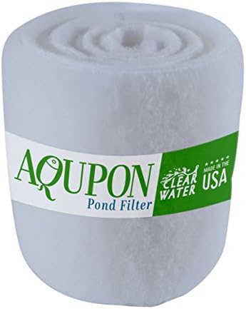 AQUPON Koi Pond Filter Media Pad - Cut to Fit Roll (Dye-Free/Blue Bonded) - 1.25 Inch Thickness (10 ft, Dye-Free)