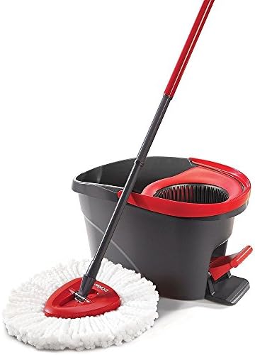 360° Microfiber Spining Magic Spin Mop W/Bucket 2 Heads Rotating Easy Floor Mop (Black)