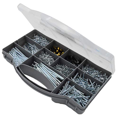 Nagelsortiment Nägel Sortiment Box Drahtstifte Set im Koffer 2080 Teile von klein bis groß 19-75mm – Bild 3