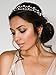 SWEETV Pearl Wedding Headband Silver Double Band Bridal Headpieces Crystal Tiara Women Hair Accessories for Women