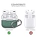 AhaStyle AirPods Pro Case Silicone Protective Cover [Front LED Visible] Compatible with Apple AirPods Pro 2019(Pine Green)