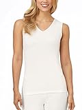 Cuddl Duds Softwear Lace Edge V-Neck Tank