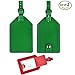 Luggage Tags,Business Card Holder 2pcs/set Travel ID Bag Tags Green