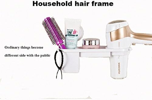 Hair dryer holder,Plastic hair dryer rack,Wall Mount with Cup,Bathroom Washroom Accessories Storage Organizer
