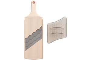 Arnest Japanese Cabbage Slicer Mandoline, 3-Blade Triple Wave Ultra-Thin Shredder for Tonkatsu-Style Slaw, Stainless Steel Wa