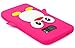 Samsung Galaxy S7 Edge Case ,Bastex Flexible Rubber Protective Pink & White Silicone Penguin Character Case Cover for Samsung Galaxy S7 Edge