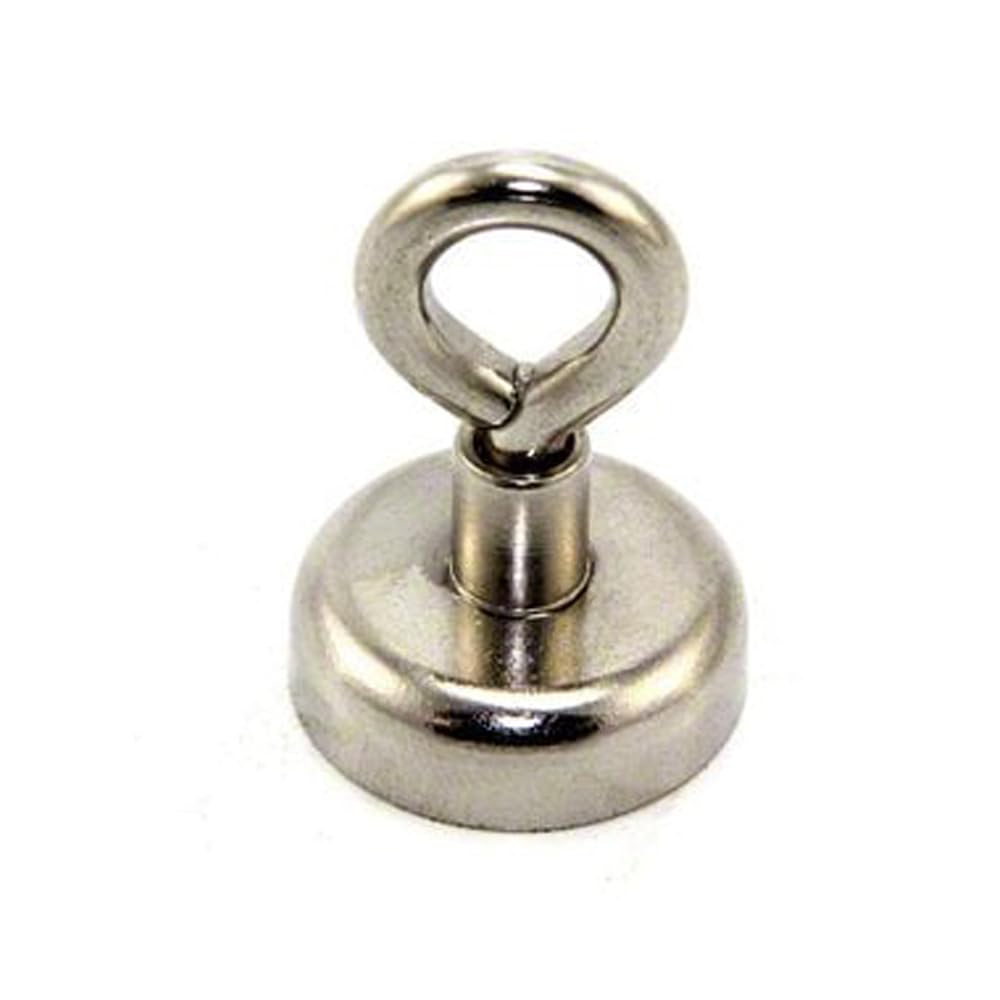 Neodymium Clamping Magnet with M5 Eyebolt - 1 in. dia - 44.09lbs Pull (Pack of 1) - Licensed Material