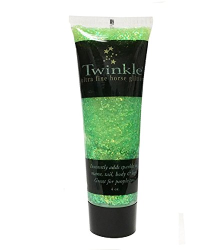 Jacks ONE TUBE Twinkle Mane & Tail Glitter Gel 4 oz Tube Horse Paint Parade Costume Paint Fun Color Sparkles (Green)