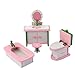 MagiDeal Wooden Dolls House Furniture Set Dollhouse Miniatures Bathroom Set Kids Gift