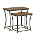 Ashley Furniture Signature Design - Nesting End Table Set - Rustic Mix of Metal and Wood - Vintage Casual - Set of 2 - Light Brown