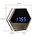 Bigaint Mirror Alarm Clock Rechargeable Digital Alarm Clock with Led Table Lamp for Travel and Home 