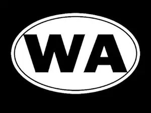 Washington Evergreen State Tourism Logo Decal Sticker - White Vinyl Decal for Cars, Macbooks, and Other Laptops