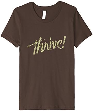 Kids Thrive! Excersize Gym Workout Fitness Yoga Health T-shirt 12 Brown