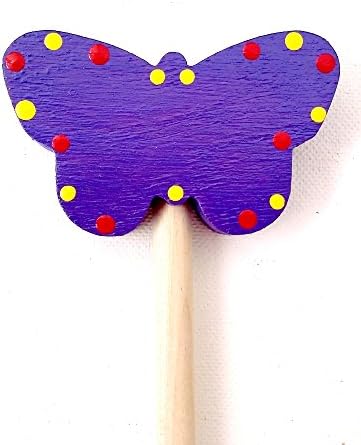 Wooden Pointer, AA-730BF12 - 12" MADE IN USA w/BUTTERFLY & red rubber end cap, perfect for smart board screen. The short pointer is specially made for children book reading.