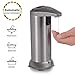 GLAMFIELDS Soap dispenser, Touchless Stainless Steel Automatic Soap Dispenser, IR Infrared Motion Sensor Hand Free Dish Soap for Kitchen and Bathroom, Second Generation Waterproof Base