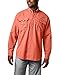 Columbia Men's Bahama II Long Sleeve Shirt, Bright Peach, Small