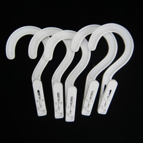 image for SYMAK k2105-2pk-X 10 Laundry Hooks Clothes Pins Hanging Clips Plastic 