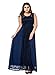 Esprlia Women's Plus Size Lace Sleeveless Evening Party Formal Maxi Dress - 2X Plus - Blue