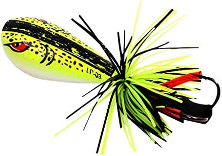 Iusun Topwater Frog Lures Soft Weedless Jumping Fishing Lure Kit 90mm 10g Double Strong Hook Jump Action for Bass Pike Snakehead Dogfish Musky
