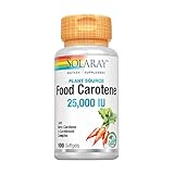Solaray Food Carotene Capsules, 25000IU, 100 Count