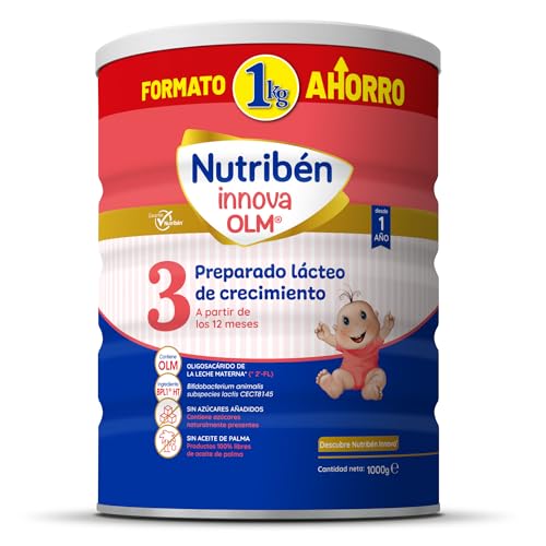 Innova 3 - Leche en Polvo Bebé | Fórmulade Crecimiento a partir de los 12 Meses | sin Aceite de Palma | con Cacito Dosificador más Higiénico | con BPL1 | 1 Bote de 1KG