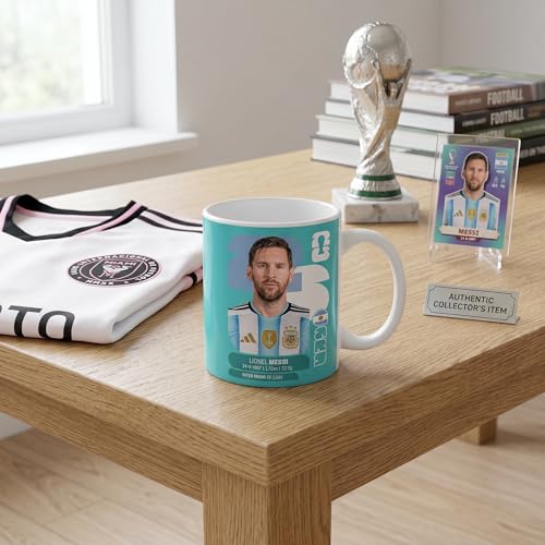 Mundo Avios Messi Lionel Messi AFA Argentina Football Team Memorial Ceramic Mug 11oz 11oz Own Designs We are Sportivo Maglietta (Figurita, Messi26)