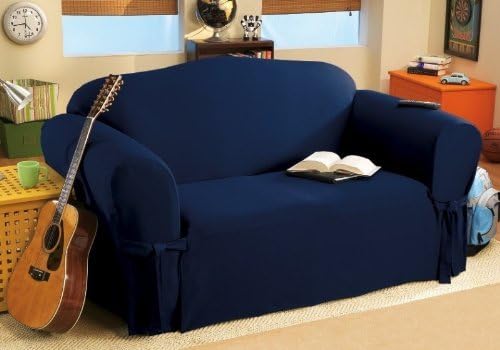 Amazon Com Solid Suede Couch Cover 3 Pc Slipcover Set Sofa